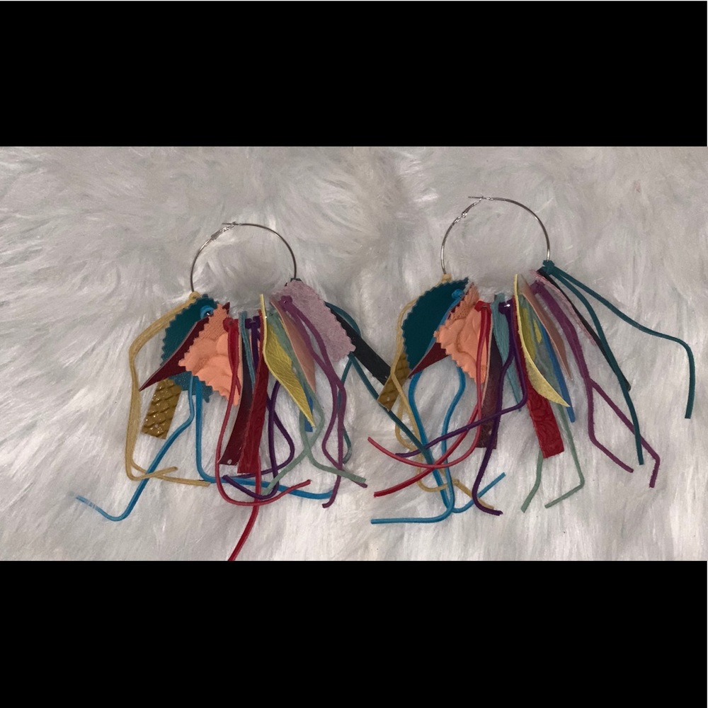 Leather earrings